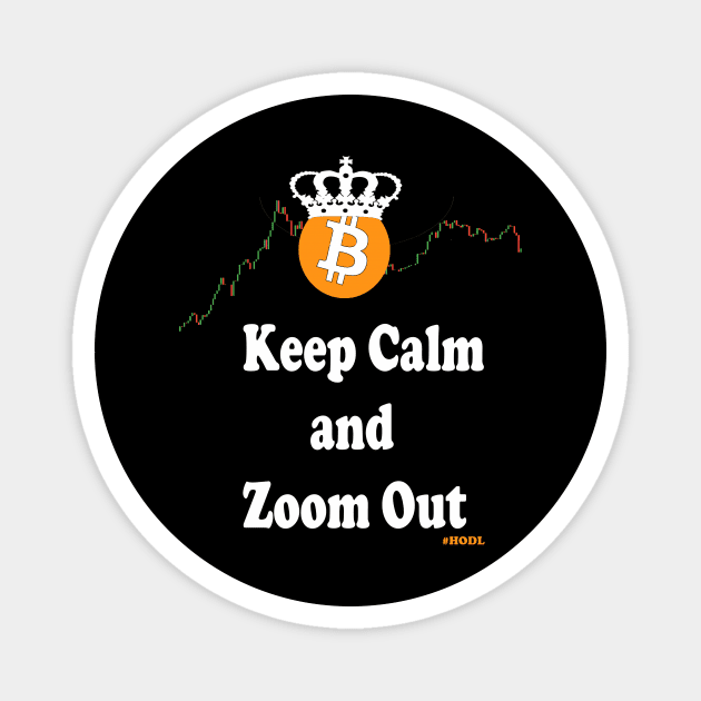 Bitcoin - Keep Calm and Zoom Out Magnet by gard0399